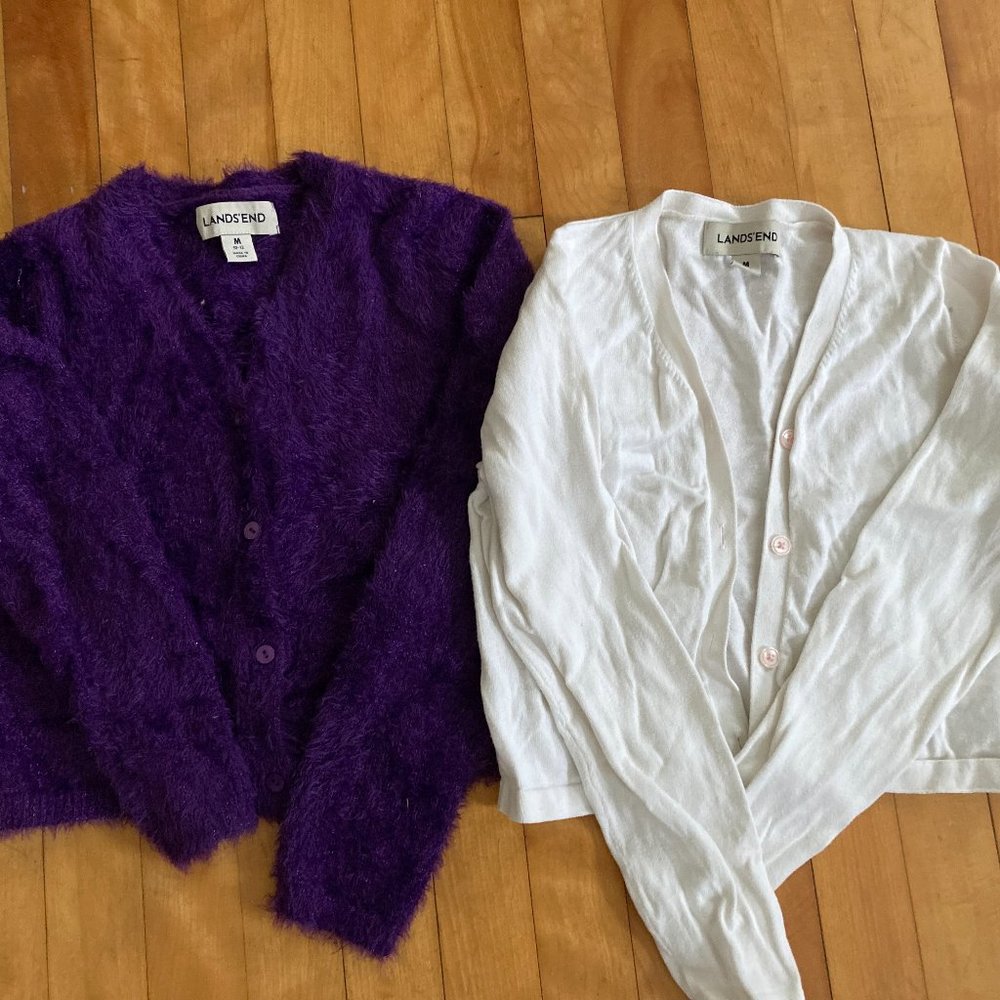 Two girls Lands End sweaters